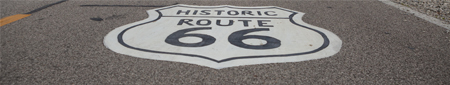 Route 66 Sign on the Road - Illinois
